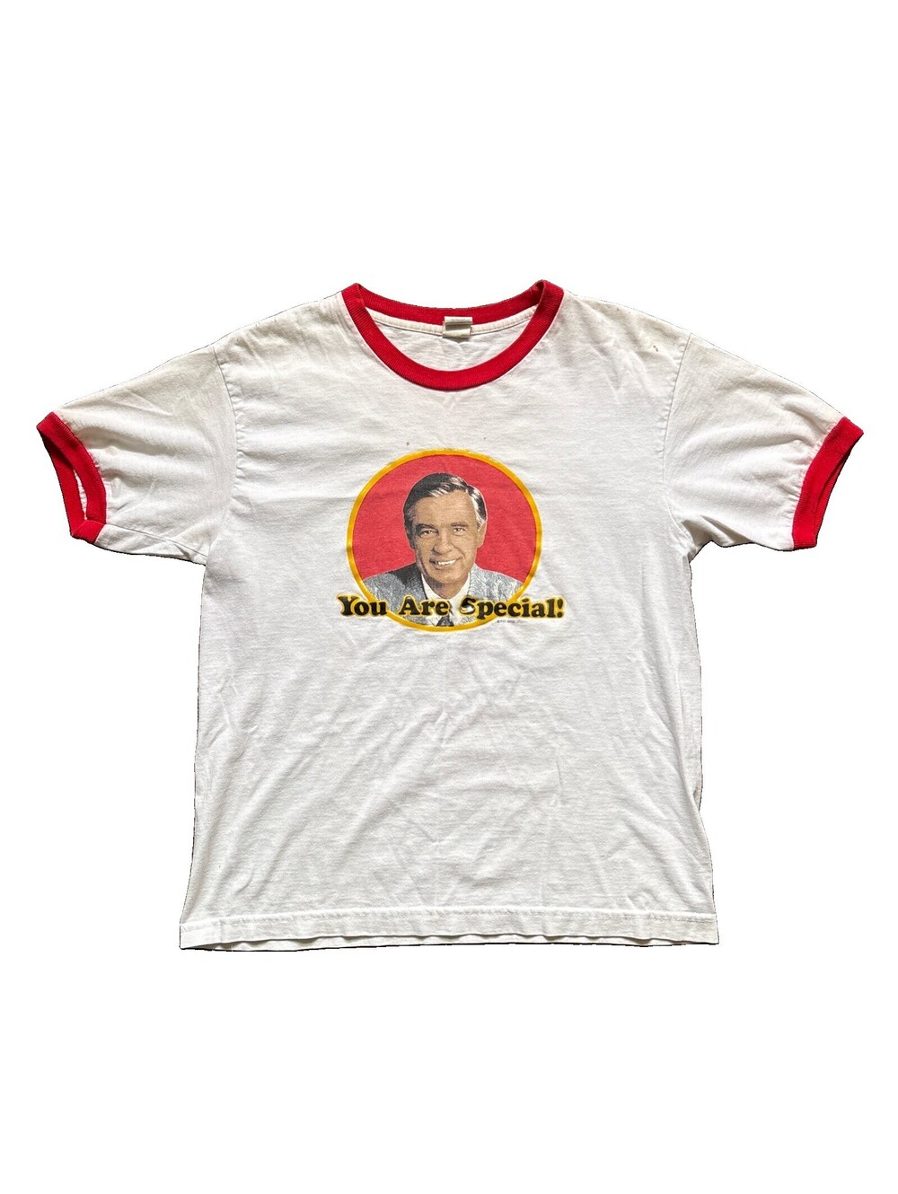 Vintage Mr. Rogers 'You Are Special' Ringer T-Shirt Size S Graphic Tee 2002 USA